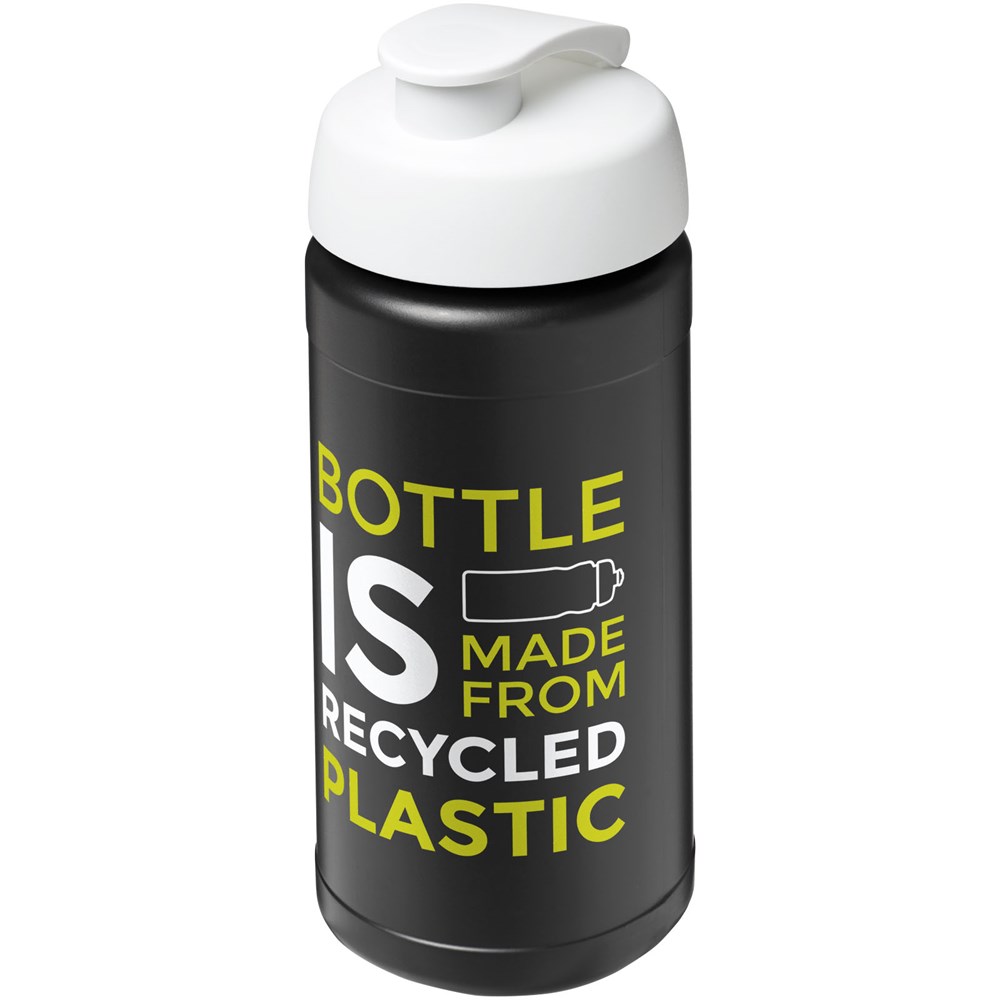 Baseline 500 ml gerecyclede drinkfles met klapdeksel