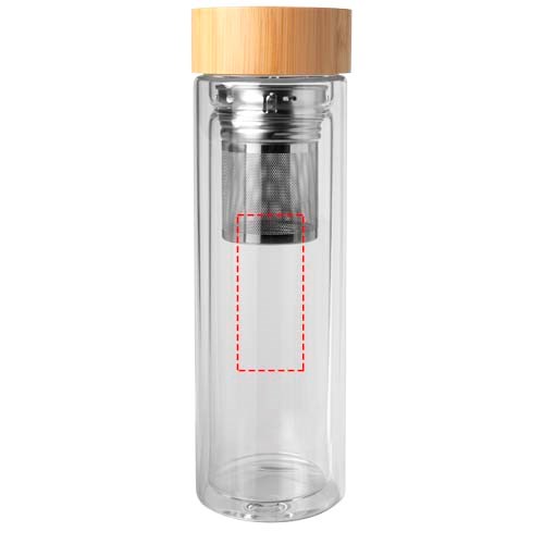 Bailey 400 ml infuusfles van borsilicaatglas met bamboe deksel