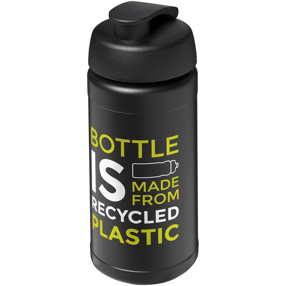 Baseline 500 ml gerecyclede drinkfles met klapdeksel