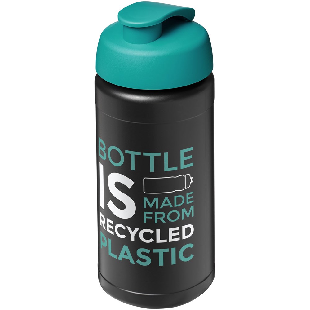 Baseline 500 ml gerecyclede drinkfles met klapdeksel