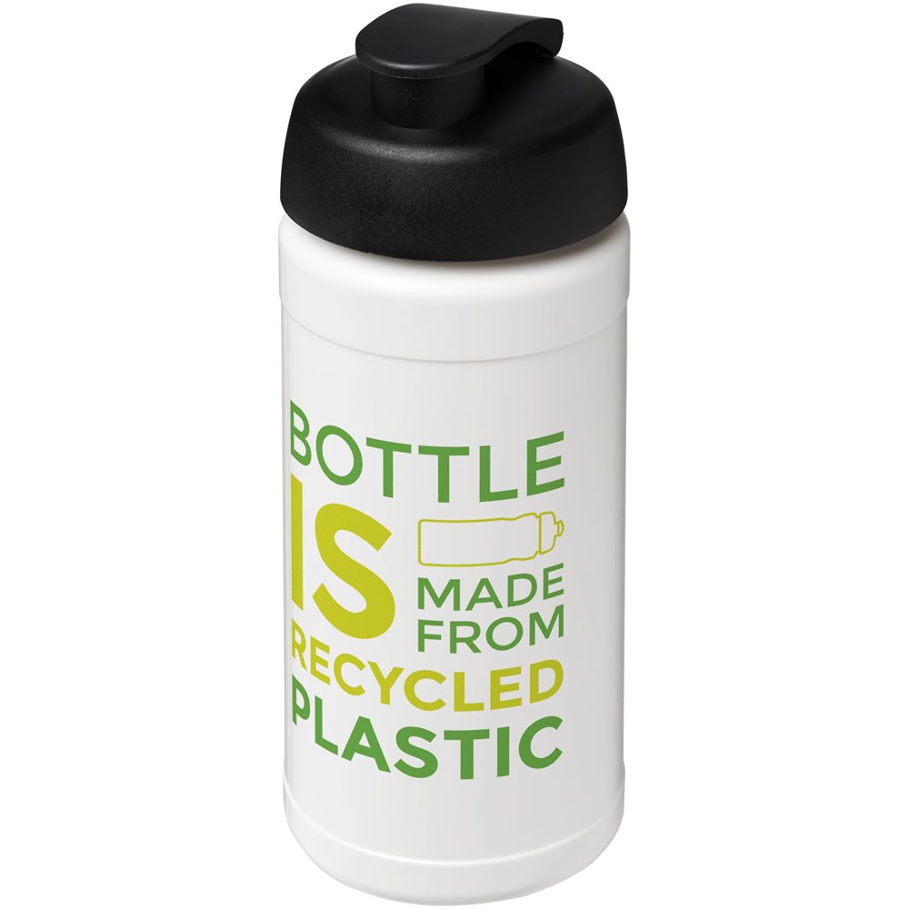 Baseline 500 ml gerecyclede drinkfles met klapdeksel