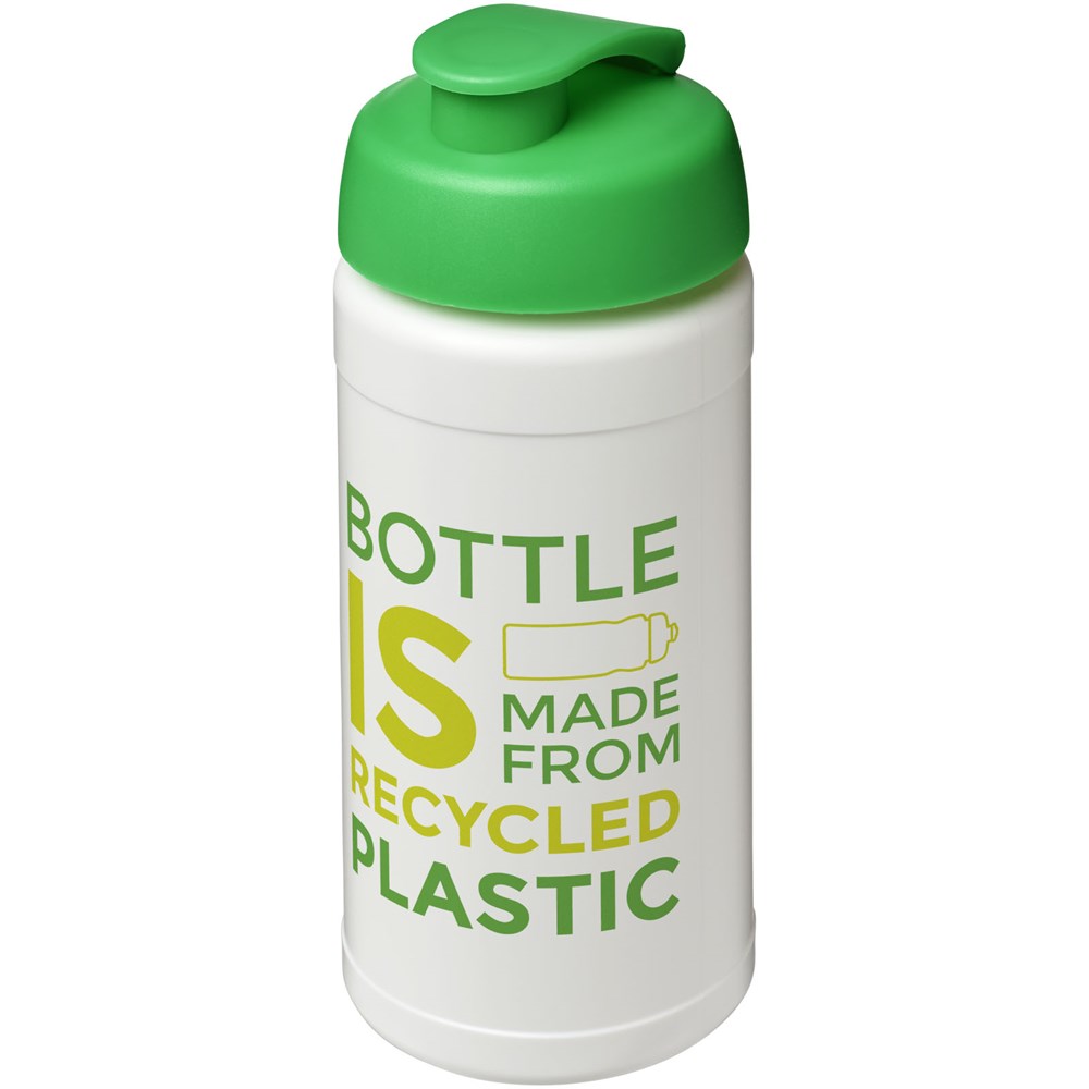 Baseline 500 ml gerecyclede drinkfles met klapdeksel