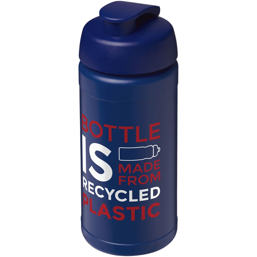 Baseline 500 ml gerecyclede drinkfles met klapdeksel