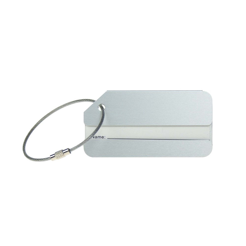 Aluminum Luggage Tag Silver